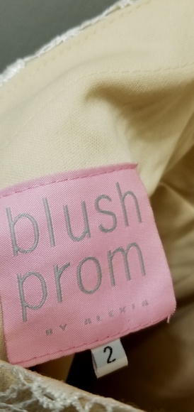 Beaded Lace Halter Open Back Dress. Formal. Size 2 - Picture 5 of 8